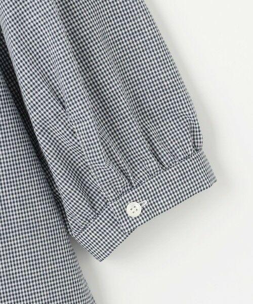 L size ONWARD(大きいサイズ) / エルサイズオンワード シャツ・ブラウス | 【洗える】リネンminiチェック バンドカラー プルオーバー ブラウス | 詳細7