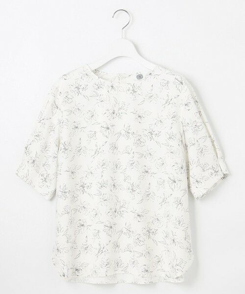 L size ONWARD(大きいサイズ) / エルサイズオンワード シャツ・ブラウス | 【洗える】ラインフラワープリント ブラウス | 詳細3