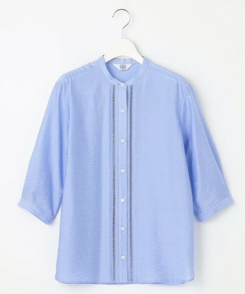 WEB限定カラーあり・洗える】Sheer Vis リネン バンドカラー
