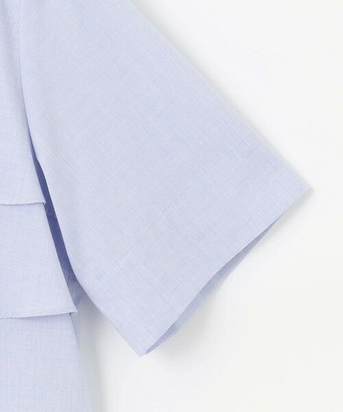 L size ONWARD(大きいサイズ) / エルサイズオンワード シャツ・ブラウス | 【洗える】ラミーポプリン ティアード ブラウス | 詳細4