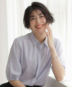 L size ONWARD(大きいサイズ) / エルサイズオンワード シャツ・ブラウス | 【洗える】ラミーポプリン シャツ ブラウス