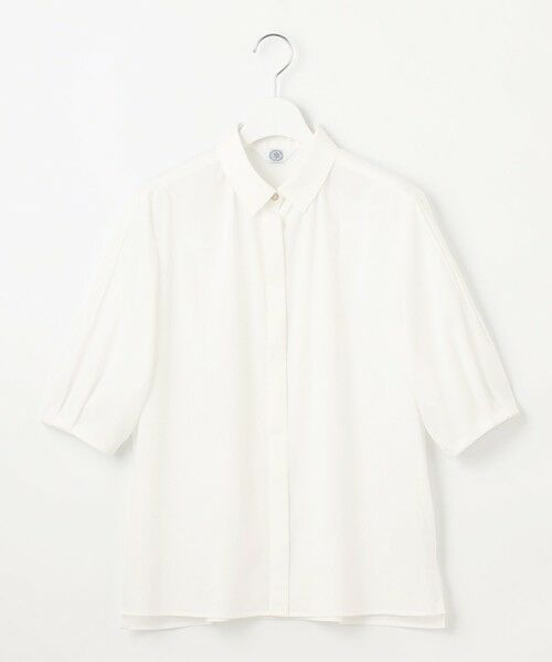 L size ONWARD(大きいサイズ) / エルサイズオンワード シャツ・ブラウス | 【洗える】ラミーポプリン シャツ ブラウス | 詳細2