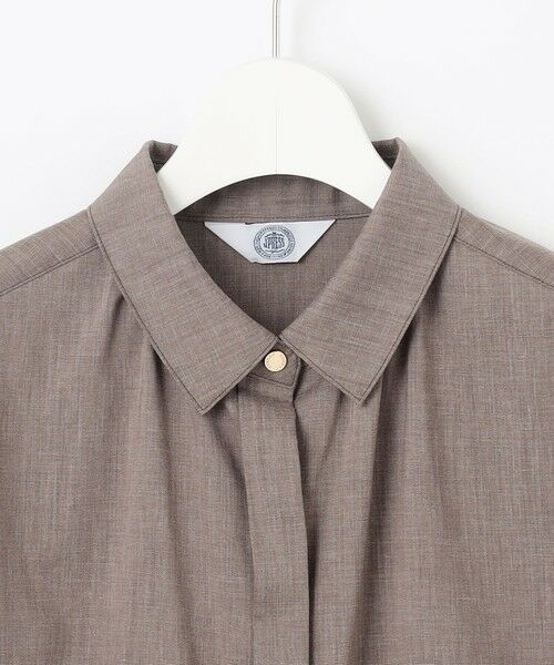 L size ONWARD(大きいサイズ) / エルサイズオンワード シャツ・ブラウス | 【洗える】ラミーポプリン シャツ ブラウス | 詳細12