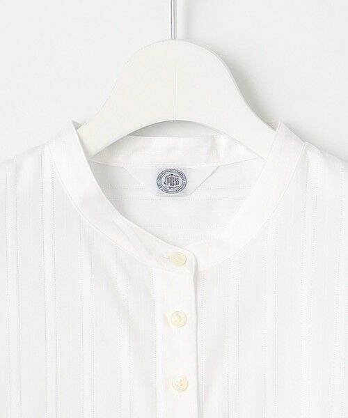 L size ONWARD(大きいサイズ) / エルサイズオンワード シャツ・ブラウス | 【洗える】セルロースカラミストライプ バンドカラー ブラウス | 詳細5