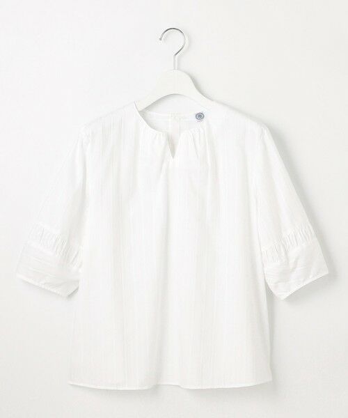 L size ONWARD(大きいサイズ) / エルサイズオンワード シャツ・ブラウス | 【WEB限定・洗える】セルロースカラミストライプ キーネック ブラウス | 詳細6