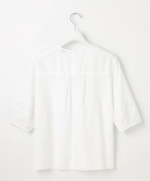 L size ONWARD(大きいサイズ) / エルサイズオンワード シャツ・ブラウス | 【WEB限定・洗える】セルロースカラミストライプ キーネック ブラウス | 詳細7