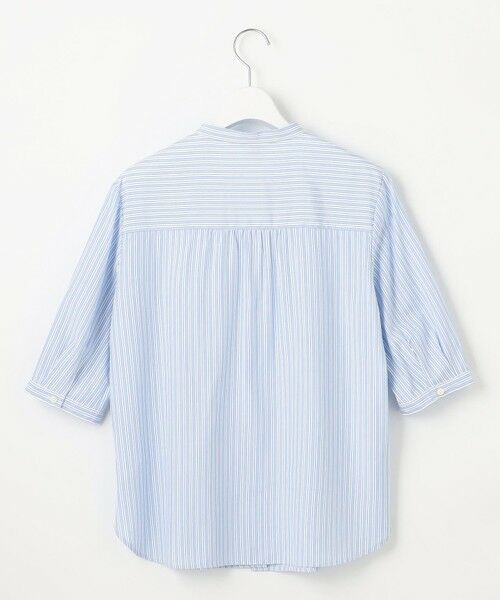 L size ONWARD(大きいサイズ) / エルサイズオンワード シャツ・ブラウス | 【洗える】ストライプ バンドカラー ブラウス | 詳細7