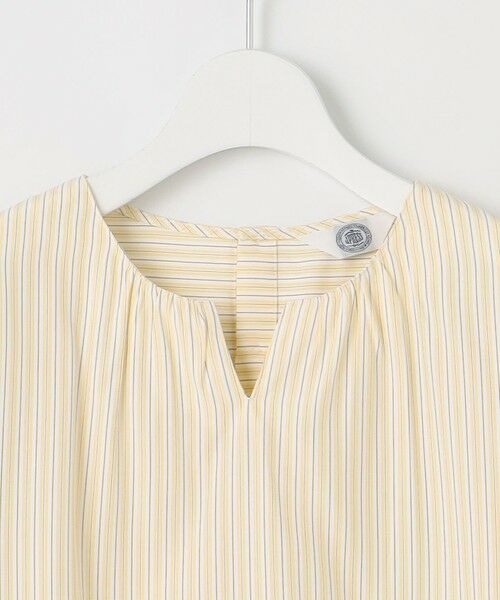 L size ONWARD(大きいサイズ) / エルサイズオンワード シャツ・ブラウス | 【WEB限定・洗える】ストライプ キーネック ブラウス | 詳細5