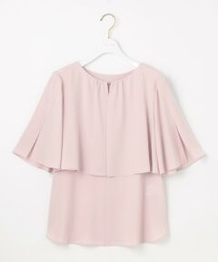 L size ONWARD(大きいサイズ) / エルサイズオンワード シャツ・ブラウス | 【洗える】ケープフレアスリーブ ブラウス