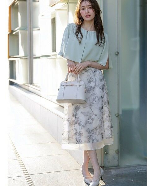 L size ONWARD(大きいサイズ) / エルサイズオンワード シャツ・ブラウス | 【洗える】ケープフレアスリーブ ブラウス | 詳細13