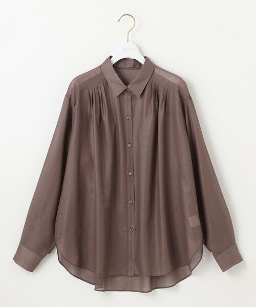 L size ONWARD(大きいサイズ) / エルサイズオンワード シャツ・ブラウス | 【洗える】リネンライクシアーローン ブラウス | 詳細6