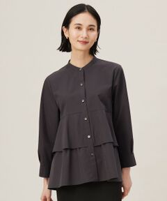 L size ONWARD(大きいサイズ) / エルサイズオンワード シャツ・ブラウス | 【洗える】コットンティアード ブラウス