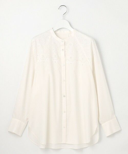L size ONWARD(大きいサイズ) / エルサイズオンワード シャツ・ブラウス | 【洗える】エンブロイダリーブロードシャツ ブラウス | 詳細2