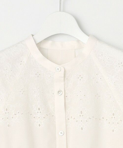 L size ONWARD(大きいサイズ) / エルサイズオンワード シャツ・ブラウス | 【洗える】エンブロイダリーブロードシャツ ブラウス | 詳細3