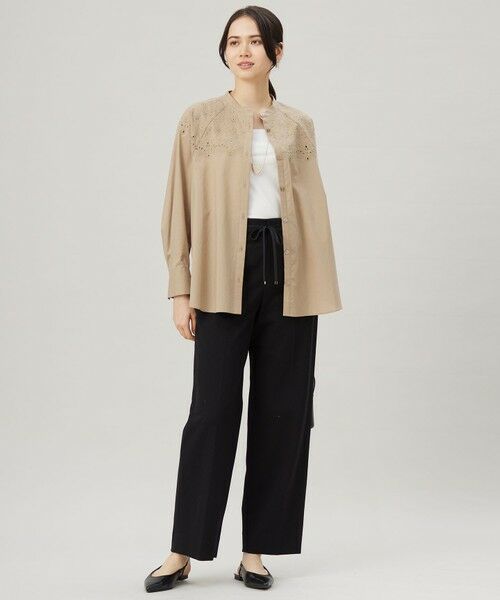 L size ONWARD(大きいサイズ) / エルサイズオンワード シャツ・ブラウス | 【洗える】エンブロイダリーブロードシャツ ブラウス | 詳細11