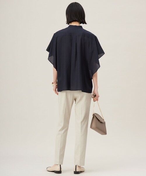 L size ONWARD(大きいサイズ) / エルサイズオンワード シャツ・ブラウス | 【接触冷感・吸水速乾・洗える】ナチュラルリネンフレア袖 シャツ | 詳細6