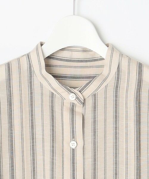 L size ONWARD(大きいサイズ) / エルサイズオンワード シャツ・ブラウス | 【接触冷感・吸水速乾・洗える】ナチュラルリネンフレア袖 シャツ | 詳細11