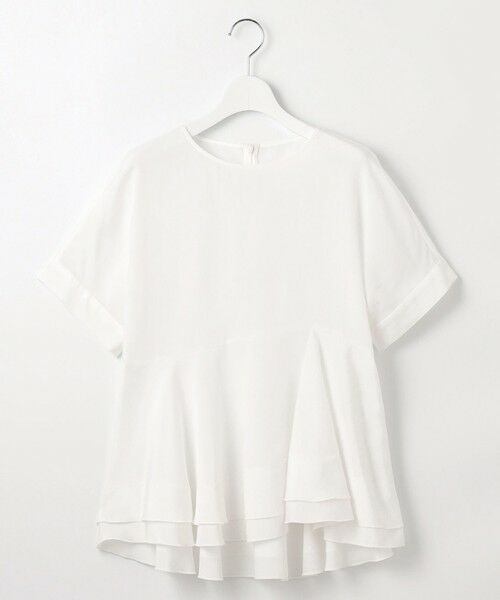 L size ONWARD(大きいサイズ) / エルサイズオンワード シャツ・ブラウス | 【洗える】ソフトリネンペプラム ブラウス | 詳細3