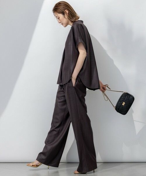 L size ONWARD(大きいサイズ) / エルサイズオンワード シャツ・ブラウス | 【接触冷感/UVカット】ドライスラブストレッチ スキッパー ブラウス | 詳細11