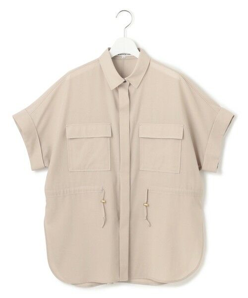 L size ONWARD(大きいサイズ) / エルサイズオンワード シャツ・ブラウス | 【洗える】ライトシアーマットクロス ミリタリーディティール シャツ | 詳細9