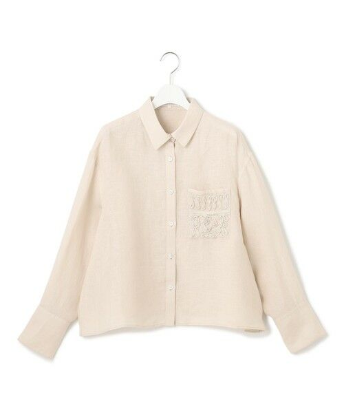 L size ONWARD(大きいサイズ) / エルサイズオンワード シャツ・ブラウス | 【洗える】LIBECO クロップド シャツ | 詳細8