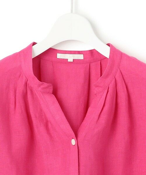 L size ONWARD(大きいサイズ) / エルサイズオンワード シャツ・ブラウス | 【洗える】LIBECO タックスリーブ シャツ | 詳細14