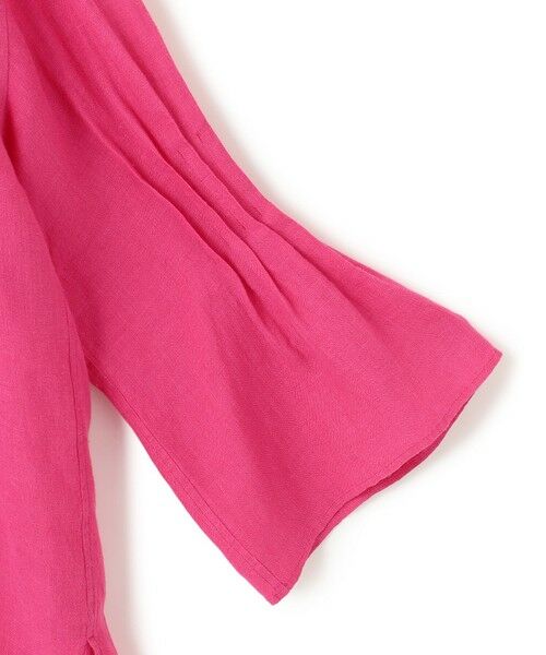 L size ONWARD(大きいサイズ) / エルサイズオンワード シャツ・ブラウス | 【洗える】LIBECO タックスリーブ シャツ | 詳細15