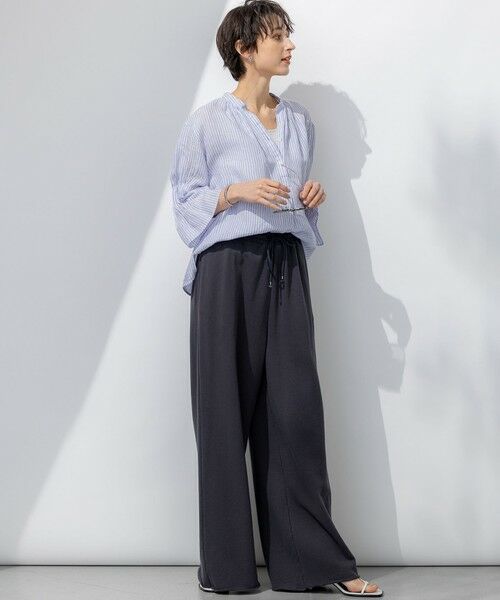 L size ONWARD(大きいサイズ) / エルサイズオンワード シャツ・ブラウス | 【洗える】LIBECO タックスリーブ シャツ | 詳細25