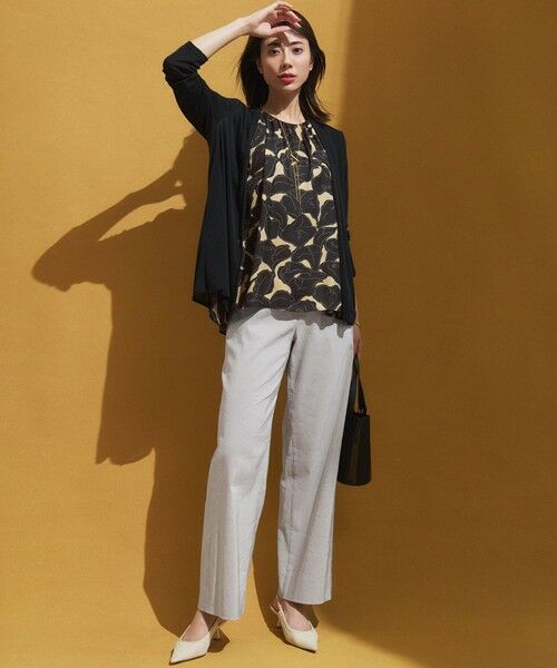 L size ONWARD(大きいサイズ) / エルサイズオンワード シャツ・ブラウス | 【洗える】Ratti フラワーアートプリント ブラウス | 詳細1