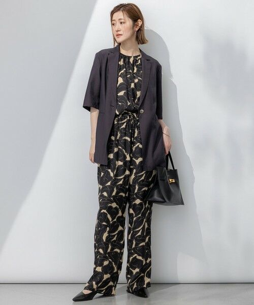 L size ONWARD(大きいサイズ) / エルサイズオンワード シャツ・ブラウス | 【洗える】Ratti フラワーアートプリント ブラウス | 詳細3