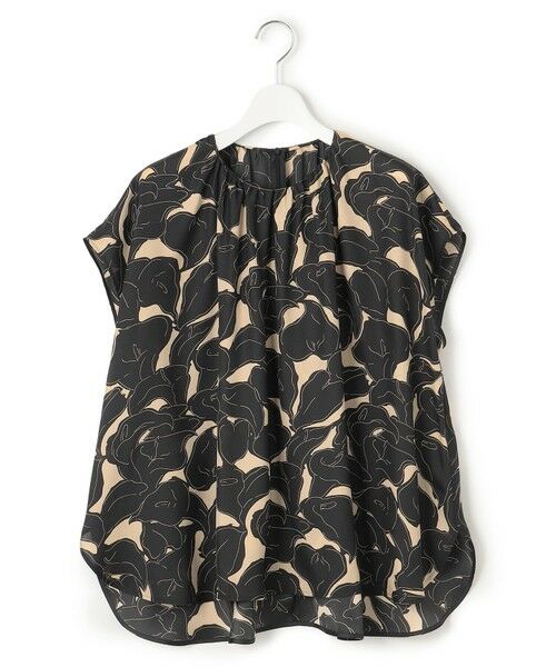 L size ONWARD(大きいサイズ) / エルサイズオンワード シャツ・ブラウス | 【洗える】Ratti フラワーアートプリント ブラウス | 詳細4