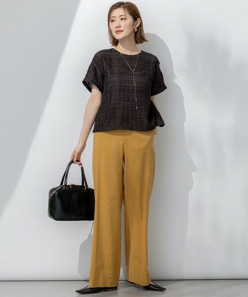 L size ONWARD(大きいサイズ) / エルサイズオンワード シャツ・ブラウス | 【洗える】Broche チェック レース ブラウス | 詳細4