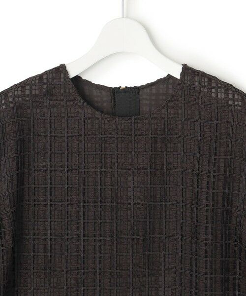 L size ONWARD(大きいサイズ) / エルサイズオンワード シャツ・ブラウス | 【洗える】Broche チェック レース ブラウス | 詳細8