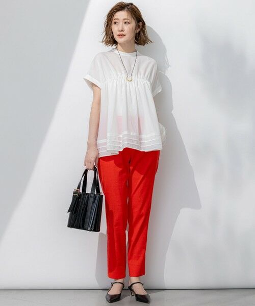 L size ONWARD(大きいサイズ) / エルサイズオンワード シャツ・ブラウス | 【撥水加工/洗える】シアーナイロンツイル ギャザー ブラウス | 詳細2