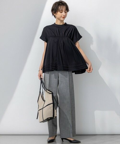 L size ONWARD(大きいサイズ) / エルサイズオンワード シャツ・ブラウス | 【撥水加工/洗える】シアーナイロンツイル ギャザー ブラウス | 詳細5