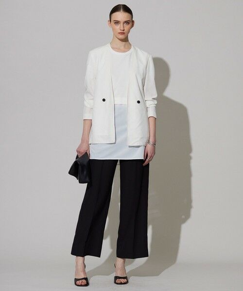 L size ONWARD(大きいサイズ) / エルサイズオンワード ノーカラージャケット | 【一部カラーのみ接触冷感・洗える】UnleashLite ノーカラージャケット | 詳細4