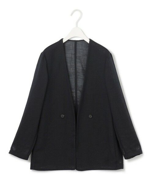 L size ONWARD(大きいサイズ) / エルサイズオンワード ノーカラージャケット | 【一部カラーのみ接触冷感・洗える】UnleashLite ノーカラージャケット | 詳細13