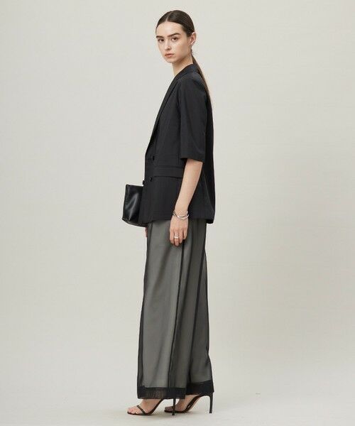 L size ONWARD(大きいサイズ) / エルサイズオンワード テーラードジャケット | 【洗える】Peラミーシアータフタジャケット | 詳細15