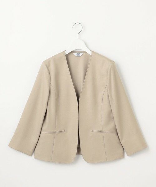 L size ONWARD(大きいサイズ) / エルサイズオンワード ノーカラージャケット | 【セットアップ対応・洗える・UVケア・吸水速乾】OXIJEWELストレッチ ノーカラー ジャケット | 詳細17