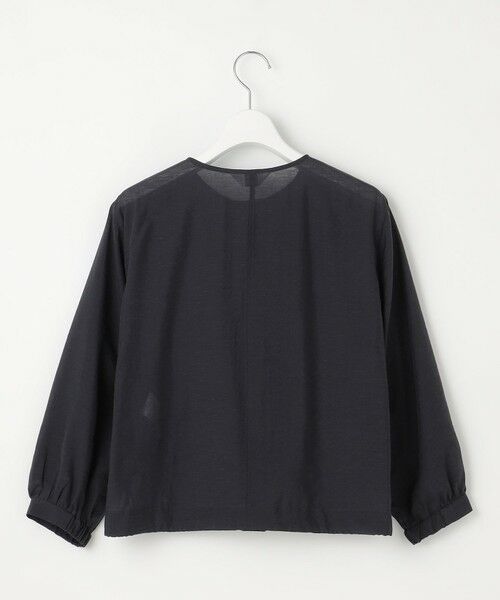 のん セール】 【洗える】Sheer Vis リネン ノーカラー ブルゾン