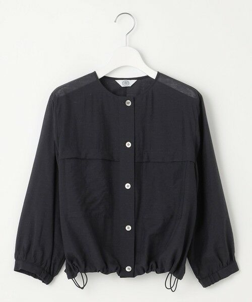 のん セール】 【洗える】Sheer Vis リネン ノーカラー ブルゾン