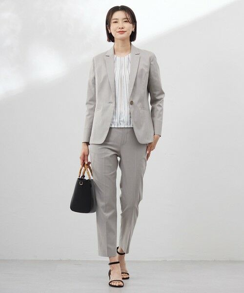 L size ONWARD(大きいサイズ) / エルサイズオンワード テーラードジャケット | 【セットアップ対応・洗える・撥水】コットンFITTY テーラード ジャケット | 詳細13