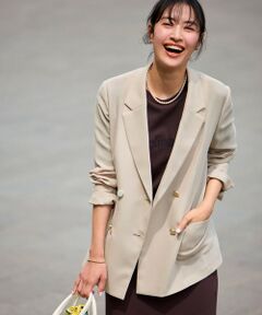 L size ONWARD(大きいサイズ) / エルサイズオンワード テーラードジャケット | 【吸水速乾・洗える】シアーメッシュ ジャケット