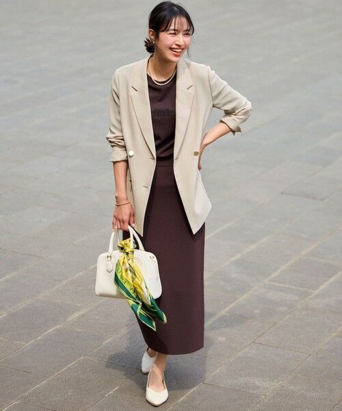 L size ONWARD(大きいサイズ) / エルサイズオンワード テーラードジャケット | 【吸水速乾・洗える】シアーメッシュ ジャケット | 詳細6