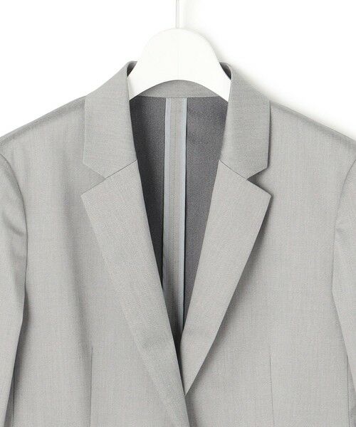 L size ONWARD(大きいサイズ) / エルサイズオンワード テーラードジャケット | 【セットアップ対応/洗える】ストレッチシャンブレー テーラードジャケット | 詳細7