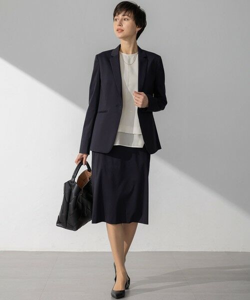 L size ONWARD(大きいサイズ) / エルサイズオンワード テーラードジャケット | 【セットアップ対応/洗える】ストレッチシャンブレー テーラードジャケット | 詳細18