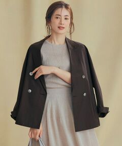 L size ONWARD(大きいサイズ) / エルサイズオンワード テーラードジャケット | 【洗える】MANTECO ブライトワッシャー ジャケット