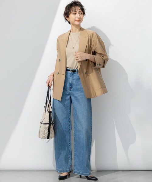 L size ONWARD(大きいサイズ) / エルサイズオンワード テーラードジャケット | 【洗える】MANTECO ブライトワッシャー ジャケット | 詳細3