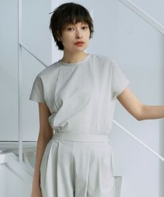 L size ONWARD(大きいサイズ) / エルサイズオンワード カットソー | 【接触冷感・UVカット・防シワ・洗える】 アトラストリコット フレンチスリーブトップス