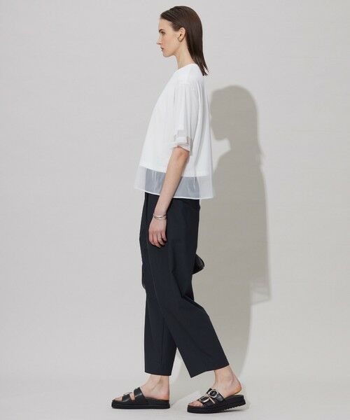 L size ONWARD(大きいサイズ) / エルサイズオンワード カットソー | 【接触冷感・UVケア・速乾・洗える】 チュールレイヤード カットソー | 詳細2